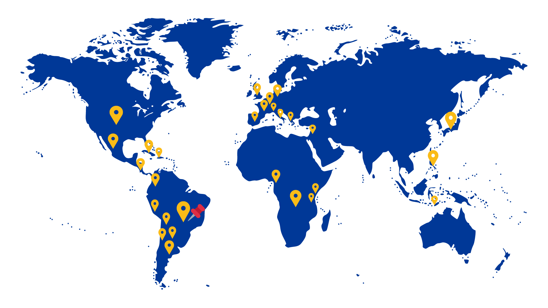 Mapa Mundi - COMPA no mundo